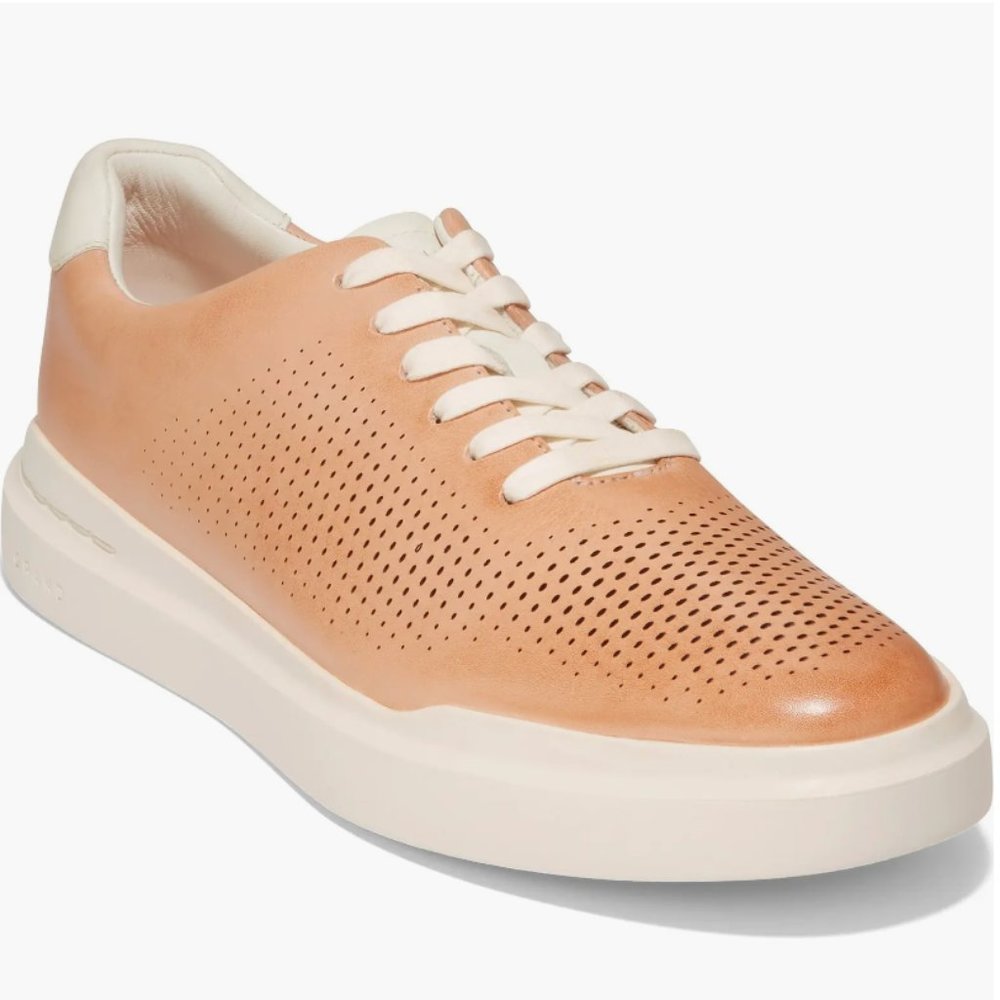 Men's GrandPrø Rally Laser Cut Sneakers - 8.5 - Barely Beige